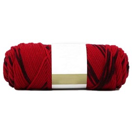 Red Black Soft Cotton Crochet Yarn 100g/0.22lb Knitting Cotton Yarn Rainbow Gradient Cotton Yarns DIY Knitting Yarn Hand Knit Yarn Worsted Yarn Super Soft Warm Yarn for Sweater Bag Hat Scarf