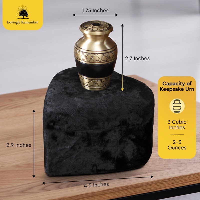 Mini Urns for Human Ashes Keepsake – Gold Brass and