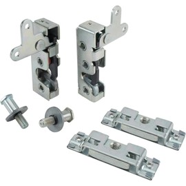 Speedway Motors Universal Slim-Line Bear Jaw Left Door Latch, Zinc Plated Steel Two-Stage Design for Small Car Doors, Works with Standard or Suicide Door Installations