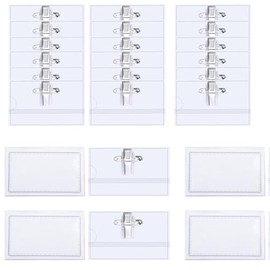 Armastuse Pack of 24 Transparent Card Sleeves, ID Card Holder, Name Badges for Student ID, Business Exhibition Cards, Business Cards