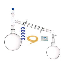 Deschem 2000ml,24/40,Glass Distillation Apparatus,New Lab Vacuum Distill Glassware Kit