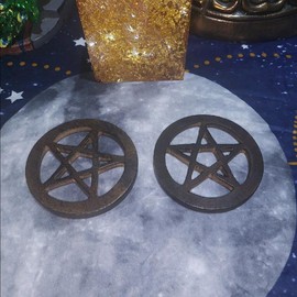 Wooden Pentacle Altar Tile