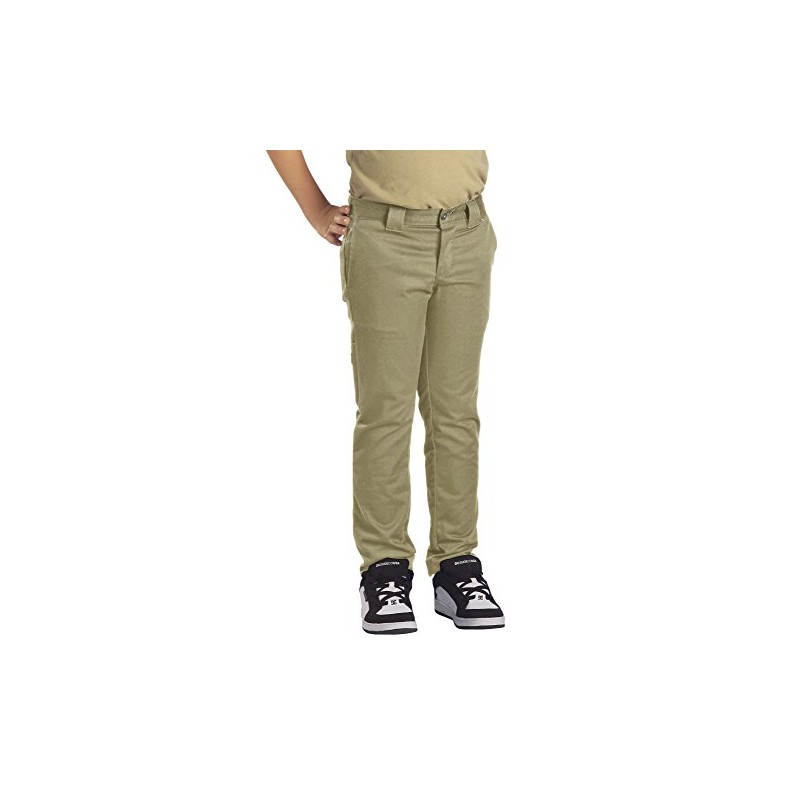 Dickies Kids Boys 8-20 Skinny Straight Pant, Khaki, 16