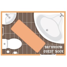 Bathroom Guest Book: Funny Hilarious Bathroom Guestbook for Guests to Sign In, Unique Housewarming Gag Gift Ideas, Blank Lined Pages