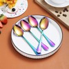 Rainbow Teaspoons 6.5" Set of 4, Berglander Stainless Steel Titanium