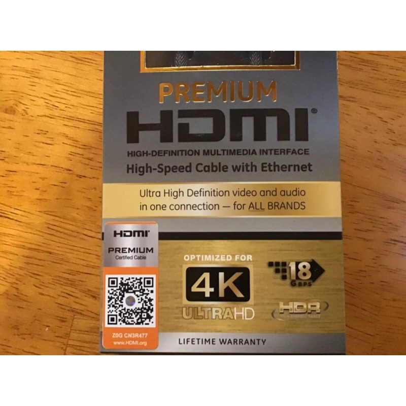 GE premium high speed hdmi cable 4k