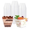 NZVCN 100 Pcs 4oz Mini Dessert Cups Clear Square Dessert