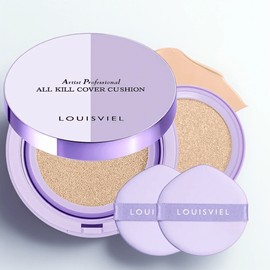 Louis BL All Kill Artist Cover Cushion Original + Refill Set 24g, No. 21 Light Beige, 1 piece / 루이비엘 올킬 아티스트 커버 쿠션 본품+리필세트 24g, 21호 라이트 베이지, 1개