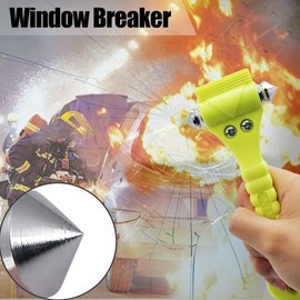 Ieron 2 Pcs Emergency Hammer for Car, Car Safety Hammer, Emergency Hammer with Car Window Breaker and Safety Belt Cutter for Car, Bus, Car, Truck