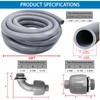 3/4" Dia Liquid Tight Conduit 50 FT,Flexible Non-Metallic PVC Conduit