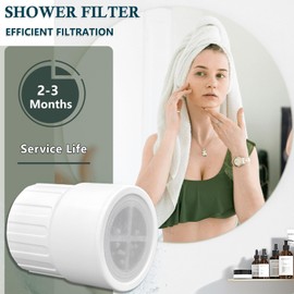 Muvxeznli 4pcs Replacement Filter Cartridge Compatible for JOLIE Filtered Showerhead, High Output Revitalization Water Filter