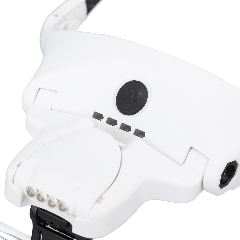 Rechargeable Headband Magnifier Hands Free Head Magnifying Glasses with 4