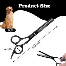 Square Edged Thinning Pet Grooming Scissor, Professional Grade Stainless Teeth Thinning Scissors, Ergonomic Pet Grooming Thinning Shears Blender, for Dog Cat etc