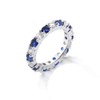 Gift From New York Women's Ring, Platinum, Eternity Ring, Sapphire,