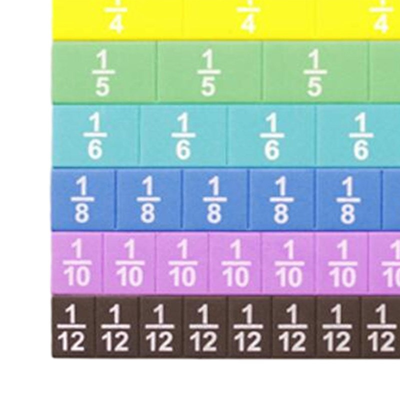 predolo 51Pcs Colorful Fraction Cubes Math Materials Learn Fraction Equivalence