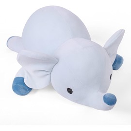 24" Weighted Stuffed Animals, 4.2lb Cute Weighted Elephant Plush Toy Throw Pillows Giant Cuddle Plushies Dolls (Elephant)