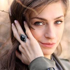 Mytys Retro Vintage Cocktail Statement Ring Black Marcasite & Crystal Rings for Women Antique Silver Big Black Onyx Stone Ring Style 1