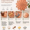 Dreplfn Daisy Flower Bird Bath Copper Disk 1 Pack 0.8mm