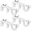 4 Pack Adjustable Curtain Rod Bracket Attachment for Outside Mounted