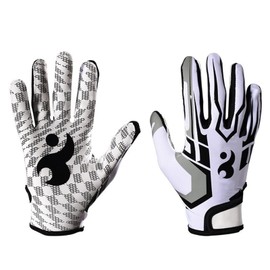 HERCHR Non Slip Sports Gloves, American Football Rugby Gloves Breathable Full Finger Baseball Gloves Exercise Hands Protector Gloves High Elastic Gloves Motorbike Gloves for Men Women (S)