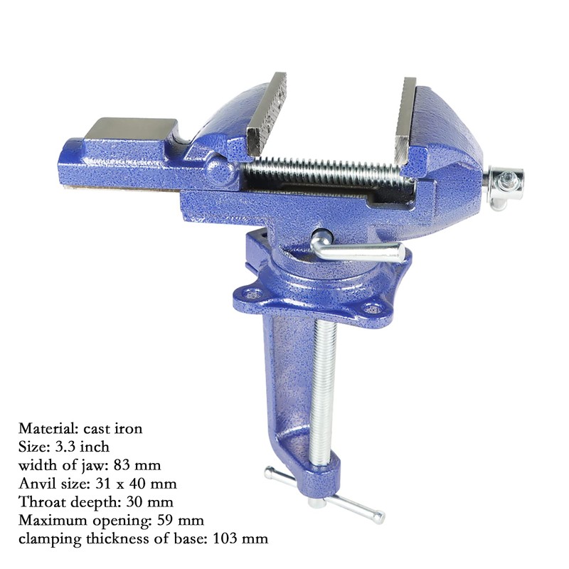findmall 3.3 Inch Multi-Functional Combined Vise Dual-Purpose Bench or Table