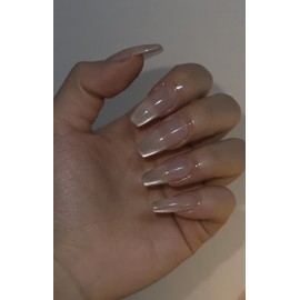 [Highly Recommended Mist Particle Magnet Gel] Silk Oat Owner Nail Tips  - Mini Short Square / [강추미스트입자자석젤] 실크 오트 주인장 네일팁  - 미니숏스퀘어