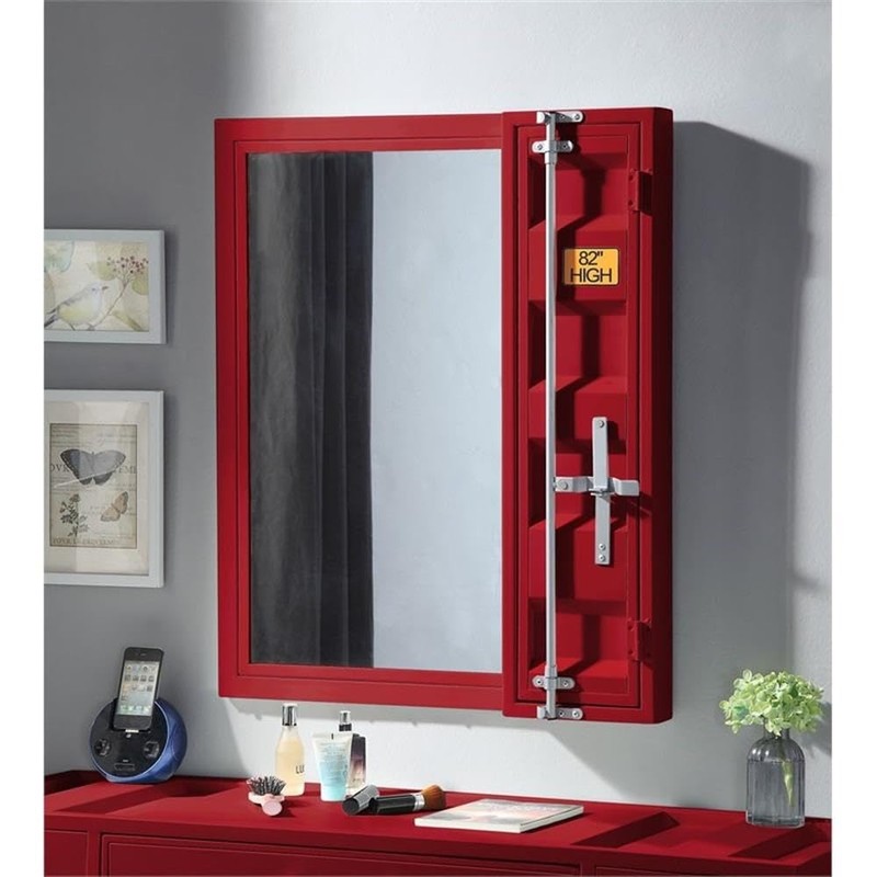Acme Cargo Vanity Mirror in Red