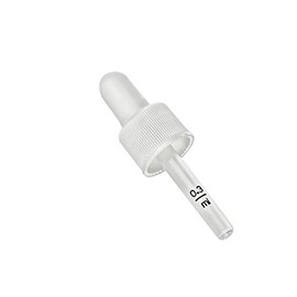 Plastic Eye Droppers, 12pcs, with a 18/415 Finish. White Bulb Fine Ribbed Closure, 1 15/16" Plastic Pipette Length, Graduated .3ml. Seal Packaging