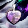 Steinfixx® - Genuine Gemstone Heart Pendant with Silver Eyelet |