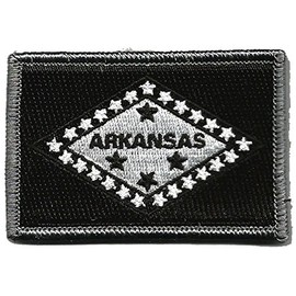 Arkansas Tactical Flag Patch (Black & White)