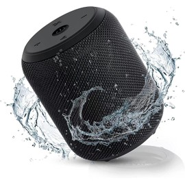 NOTABRICK Bluetooth Speaker, Portable Speakers with 15W Stereo Pairing Wireless Blue Tooth 5.0 TWS Mic, IPX67 Waterproof, 15H Playtime Small Music Gift for Beach Home Outdoor Party (Black)
