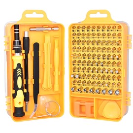 Screwdriver Set Precision Screwdriver Set Chrome Vanadium Steel Magnetic Repair Tool Kit 115 in 1 Multifunctional Combination Kit Yellow 1 Set