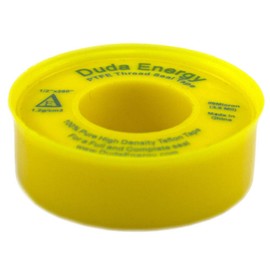 Duda Energy 5 Rolls of 1/2" x 260" Yellow Teflon Thread Seal Tape 1.2g/cm³, 89 Micron / 3.5 Mil, Pipe Sealant