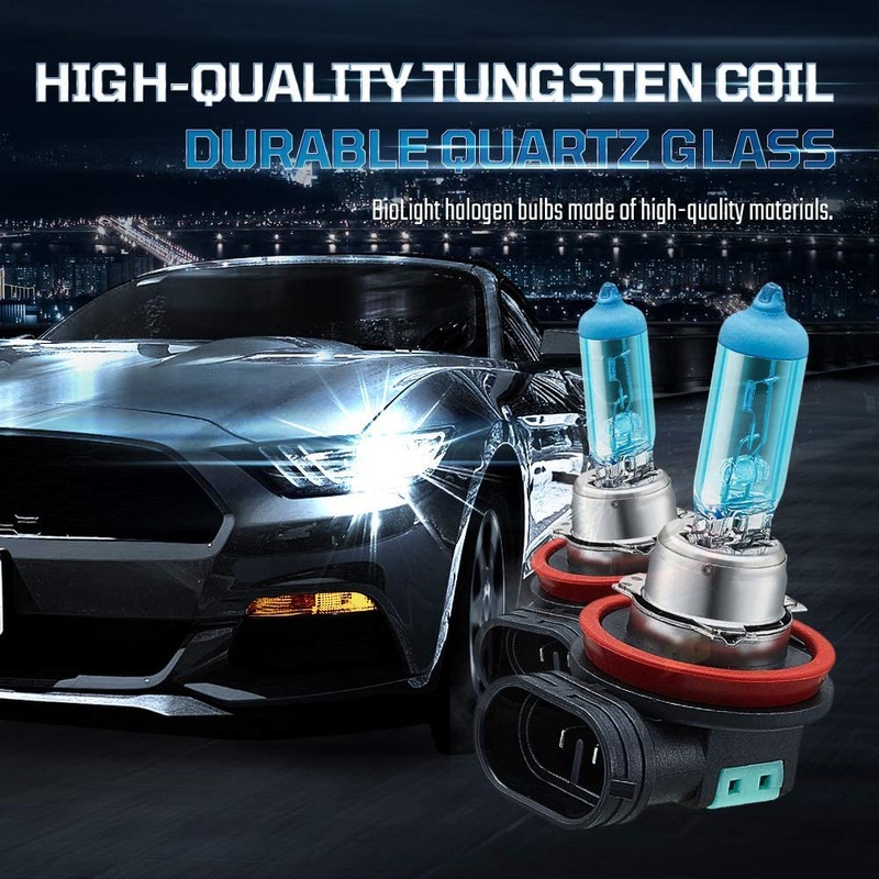 BIOLIGHT KM H11 Super White Plus 6000K Brighter Light Replacement