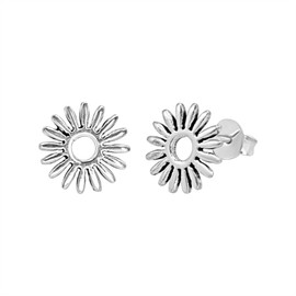 Silverly 925 Sterling Silver Open Flower Stud Earrings for Women - Dainty Summer Floral Studs - Small Minimalist Hypoallergenic Earrings - Nature-Inspired Gift for Daughter