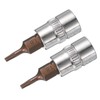 sourcing map 2pcs 1/4" Drive x T8 Torx Bit Socket,