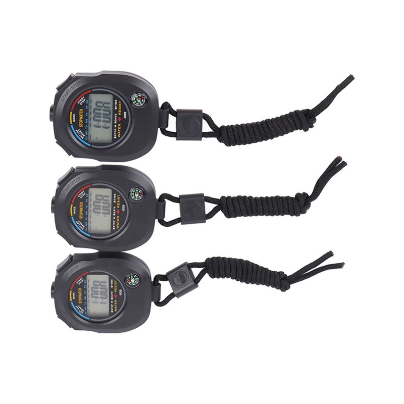 3 PCS Sports Stopwatch High Accuracy Waterproof 40mah Sports Stopwatch