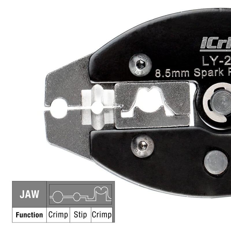iCrimp Spark Plug Wire Crimper, Ratchet Wire Crimping and Stripping