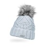 Neverless® Women's Knitted Hat Lined Envelope Fleece Lining Fur Pom