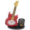 Levemolo Lifelike Violin Clock with Pen Holder Decorative Desktop Clock
