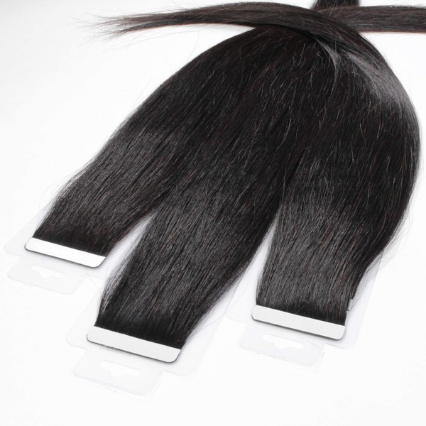 hair2heart Tape Extensions Echthaar glatt - 40 Tapes 2.5g 40cm