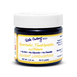 Dale Audrey Ayurvedic Mineralizing Tooth Paste for Sensitive Teeth | Organic Ginger Lemongrass Flavor Teeth Whitening and Fresh Breath | Natural Toothpaste, Vegan (3.25 Oz)