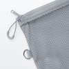 MUJI OHG89A3S Polyester Double Zipper Case, Gray, L