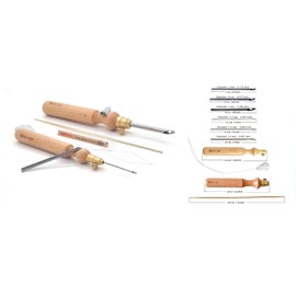 Nurge Premium Quality Punch Needle Kit, 3mm-4mm-5mm,1.2 mm - 1.6 mm - 2.2 mm Metal Tubes and Wooden Handle Punch Needle Kits for Adult Beginner, Embroidery Weaving Tools for Thread (Sets)
