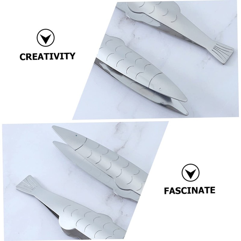 DOITOOL Cooking Utensils Fishbone Tweezers Portable Stainless Steel 2 Pack