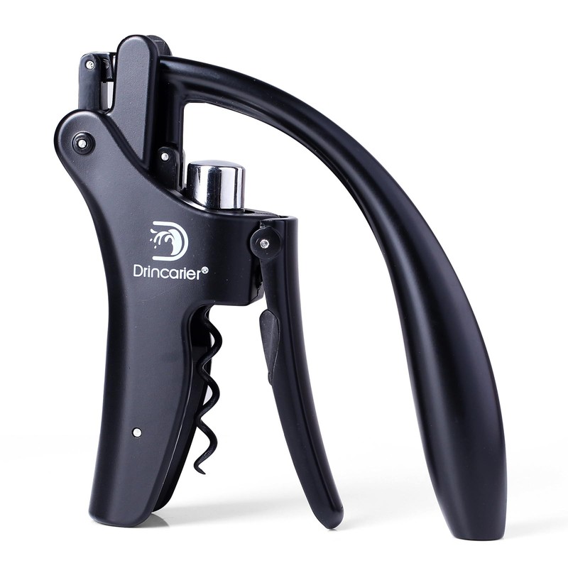 Drincarier Vertical Lever Corkscrew with Non-Stick Worm, Compact Rabbit Wine