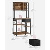 VASAGLE Bakers Rack with Charging Station, Coffee Bar with Adjustable