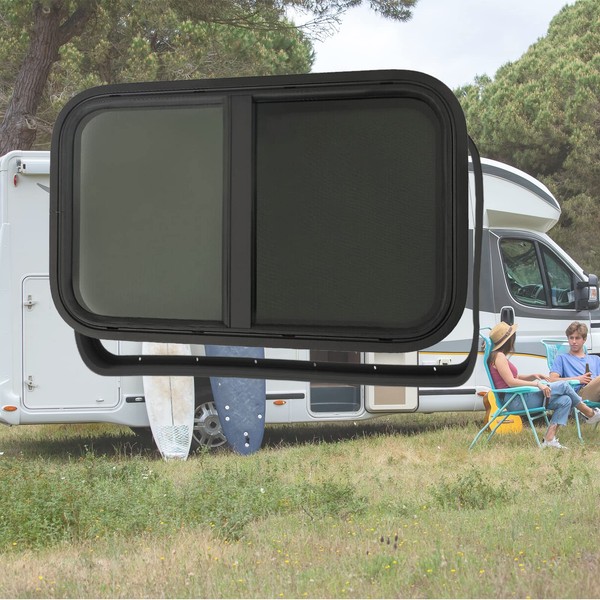 rv Door Window Replacement，RV Windows with Trim Rings, 15" W