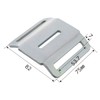 pa-man Double Plate Buckle, Steel, Hardened for 2.0 inches (50
