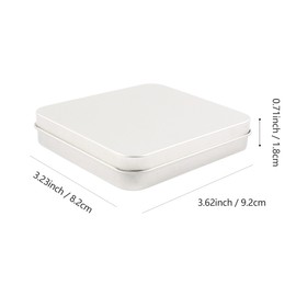 Vagocom 2Pcs Travel Floss Picks Dispenser, 3.62 x 3.23 x 0.71inch / 9.2 x 8.2 x 1.8cm Reusable Floss Pick Holder Boxes, Portable Empty Metal Floss Picks Case(Silver)